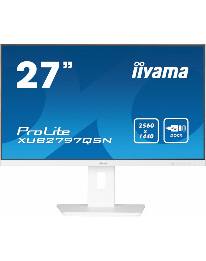 iiyama Monitor 27 '' XUB2797QSN-W2 IPS,QHD,USB-c Dock,HDMI,DP,PD-65W,2x2W, 4xUSB(3.2),300cd/m2,80M:1,sRGB:99%/5y/ główny