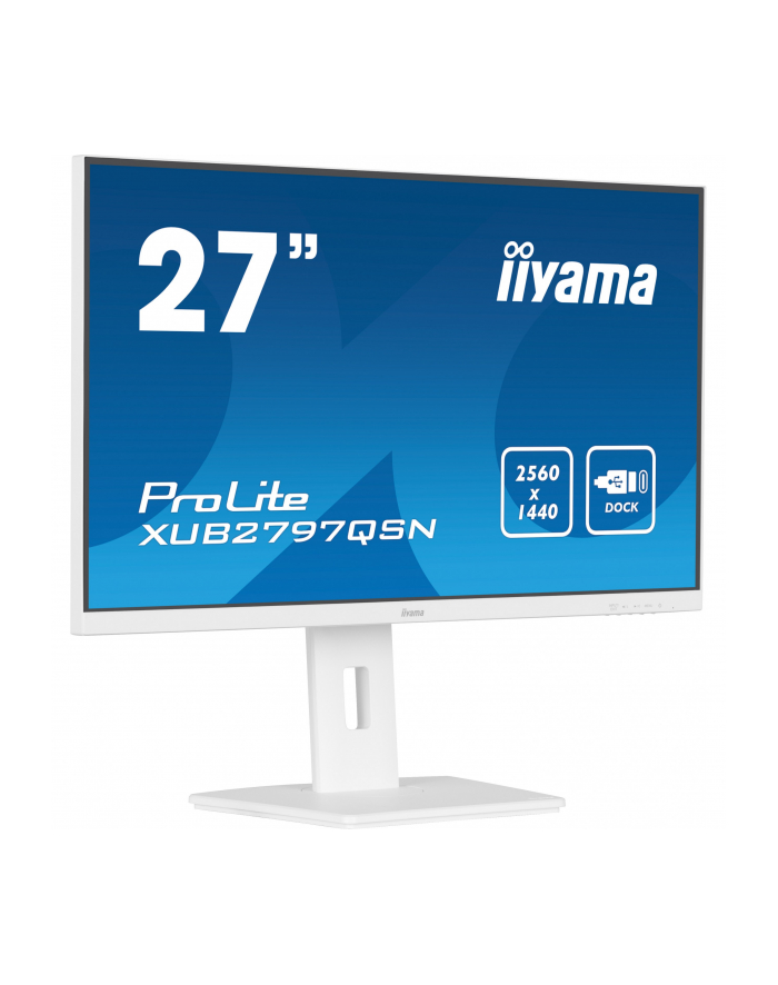iiyama Monitor 27 '' XUB2797QSN-W2 IPS,QHD,USB-c Dock,HDMI,DP,PD-65W,2x2W, 4xUSB(3.2),300cd/m2,80M:1,sRGB:99%/5y/ główny