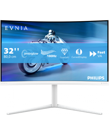 philips Monitor 31.5 cala 32M2C5501 Curved VA 180Hz HDMIx2 DP HAS Ambiglow nr 1