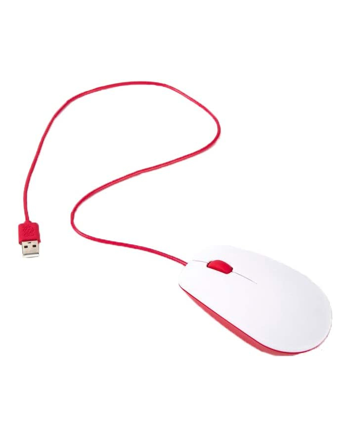 Raspberry Pi Foundation Official Raspberry Pi Mouse (White/Red) główny