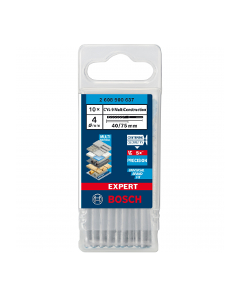bosch powertools Bosch Expert CYL-9 MultiConstruction drill bit, 4mm, 10 pieces (working length 40mm)