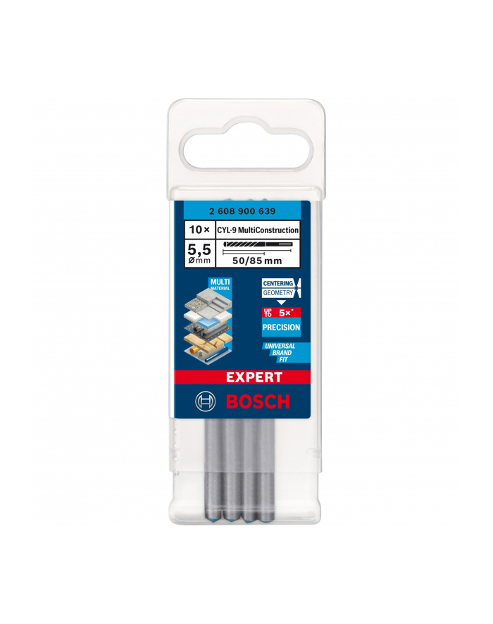 bosch powertools Bosch Expert CYL-9 MultiConstruction drill bit, 5.5mm, 10 pieces (working length 50mm) główny