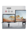 axagon HMC-STND Stojak z wieloportowy hub Aluminiowy 7in1, 5Gbps, do 10'-16' '' laptopów, nastawny, 3x USB-A, HDMI 4K/60Hz, GLAN, PD 100W, 60cm USB-C kabel - nr 53