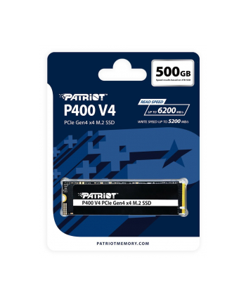 patriot Dysk SSD 500GB P400 V4 5000/3000 MB/s M.2 PCIe Gen4 x4 NVMe 2.0