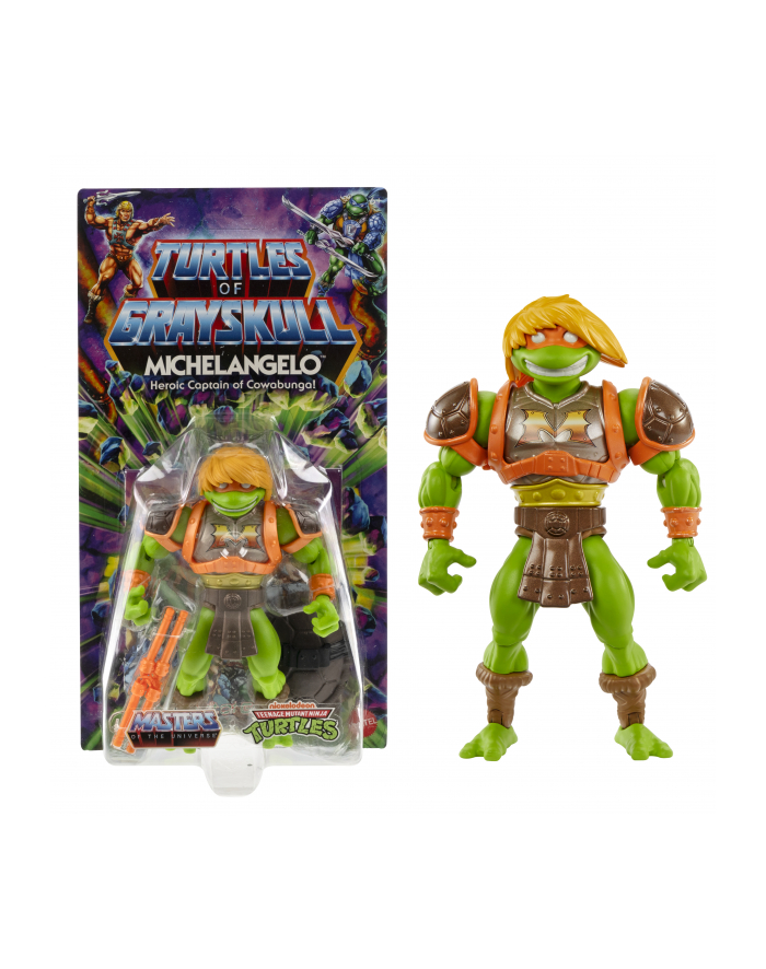 Mattel Masters of the Universe Origins Turtles of Grayskull Michelangelo, toy figure główny