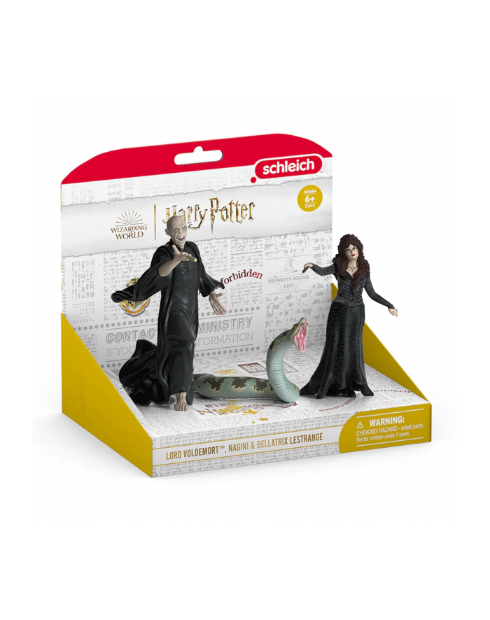 Schleich Wizarding World Lord Harry Potter - Voldemort with Nagini ' Bellatrix, toy figure główny