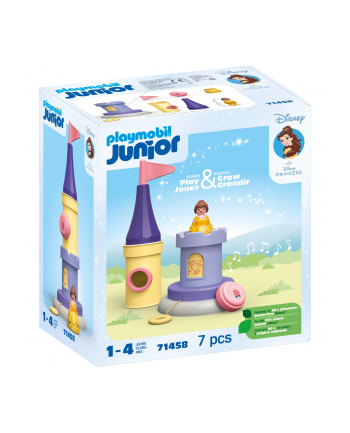 PLAYMOBIL 71458 Junior ' Disney: Belle's Play Tower with Melody, Construction Toy