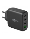 goobay USB-C multiport quick charger, PD, GaN, 68 watts (black, 3x USB-C, 1x USB-A, Power Delivery, QuickCharge) - nr 1