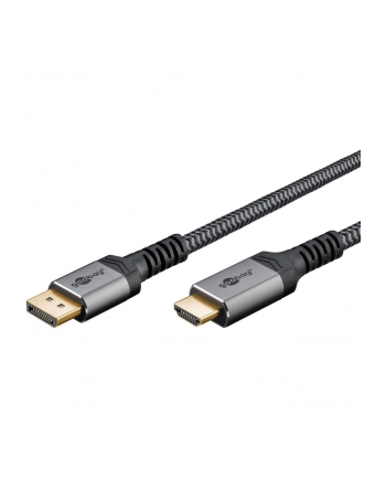 goobay Plus DisplayPort > HDMI adapter cable, 4K @ 60Hz (gray, 5 meters) nr 2