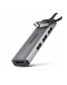 axagon HMC-H3A Wieloportowy hub USB 4in1, 5Gbps, 3x USB-A (2x USB2.0, 1x USB3.0) + HDMI 4K/30Hz, metal, 15cm USB-C kabel - nr 1
