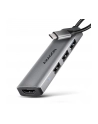 axagon HMC-H3A Wieloportowy hub USB 4in1, 5Gbps, 3x USB-A (2x USB2.0, 1x USB3.0) + HDMI 4K/30Hz, metal, 15cm USB-C kabel - nr 20