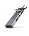 axagon HMC-H3A Wieloportowy hub USB 4in1, 5Gbps, 3x USB-A (2x USB2.0, 1x USB3.0) + HDMI 4K/30Hz, metal, 15cm USB-C kabel - nr 23