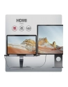axagon HMC-STND Stojak z wieloportowy hub Aluminiowy 7in1, 5Gbps, do 10'-16' '' laptopów, nastawny, 3x USB-A, HDMI 4K/60Hz, GLAN, PD 100W, 60cm USB-C kabel - nr 76