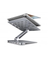 axagon HMC-STND Stojak z wieloportowy hub Aluminiowy 7in1, 5Gbps, do 10'-16' '' laptopów, nastawny, 3x USB-A, HDMI 4K/60Hz, GLAN, PD 100W, 60cm USB-C kabel - nr 79