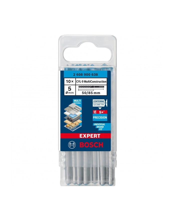 bosch powertools Bosch Expert CYL-9 MultiConstruction drill bits, 5mm, 10 pieces (working length 50mm) główny