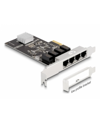 DeLOCK PCIe x4 to 4 x RJ45 Gbit, LAN adapter (Realtek RTL8111H)