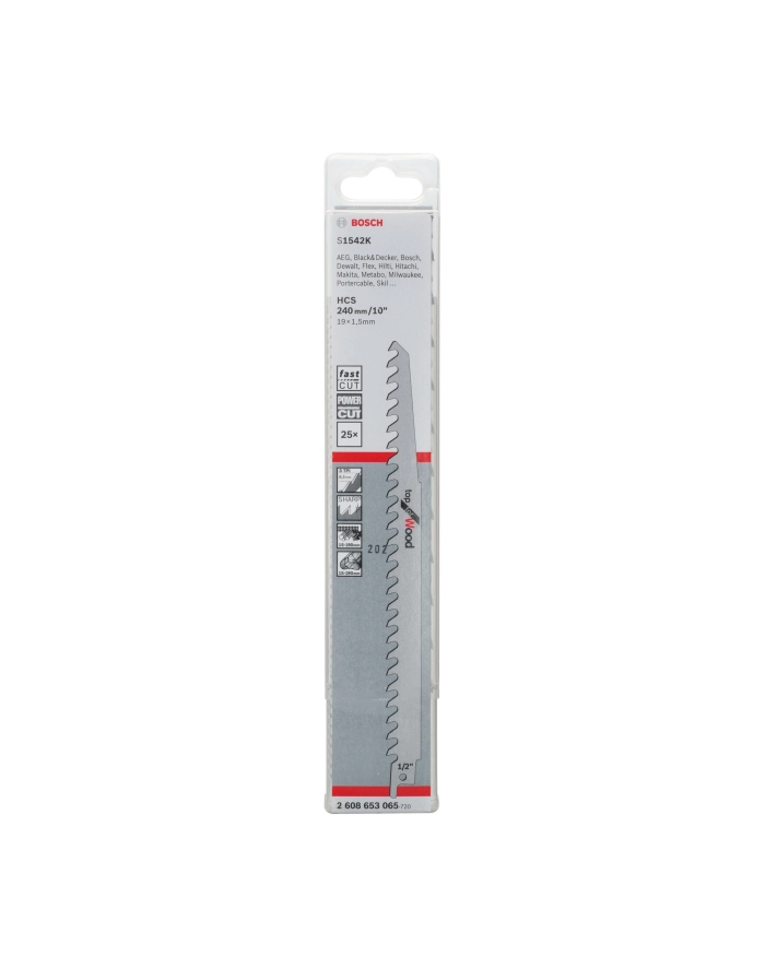bosch powertools Bosch sabre saw blade S 1542 K Top for Wood, 25 pieces (length 240 mm) główny