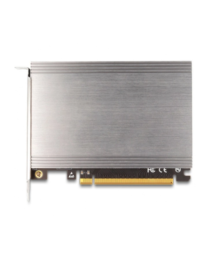 DeLOCK PCI Express x16 card to 4x internal NVMe M.2 Key, interface card (with heatsink and LED display) główny