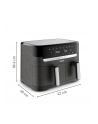 Tefal double hot air fryer Dual Easy Fry ' Grill (black, 2,700 watts, 2 baskets 5.2 liters + 3.1 liters) - nr 17