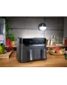 Tefal double hot air fryer Dual Easy Fry ' Grill (black, 2,700 watts, 2 baskets 5.2 liters + 3.1 liters) - nr 20