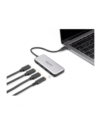 DeLOCK USB 10 Gbps USB Type-C Hub with 4 x USB Type-C, USB hub (grey)