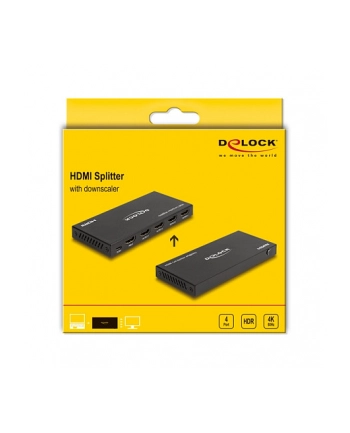 DeLOCK HDMI Splitter 1 x HDMI in to 4 x HDMI out 4K 60 Hz (black)