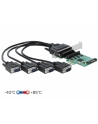 DeLOCK PCIe x1 card to 4 x serial RS-232 with 5V or 12V, interface card (SATA power connector) - nr 2