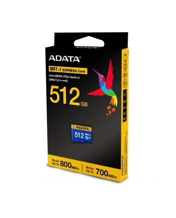ADATA Premier Extreme microSDXC 512 GB, memory card (blue/yellow, SD Express, UHS-I U3, Class 10, V30) nr 2