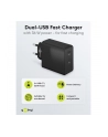 goobay USB-C dual fast charger 36 watts, PD (black, 2x USB-C, Power Delivery) - nr 9
