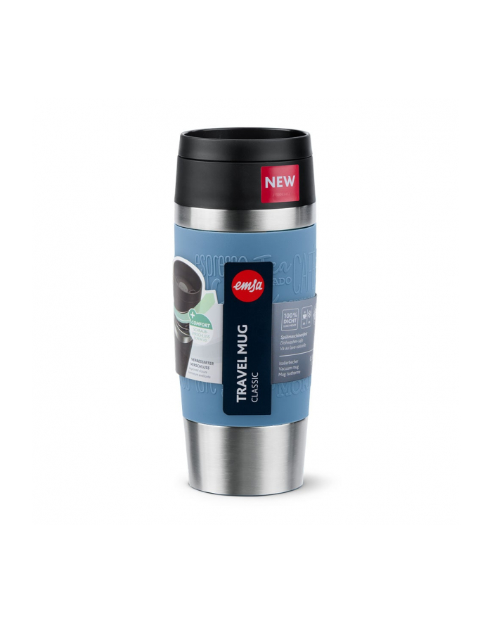 Emsa TRAVEL MUG Classic Thermo Mug (blue/stainless steel, 0.36 liters) główny