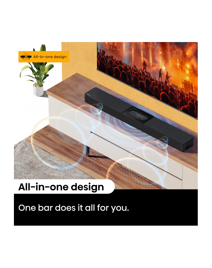 Hisense HS2000, soundbar (black, Bluetooth 5.3 HDMI (ARC), USB) główny