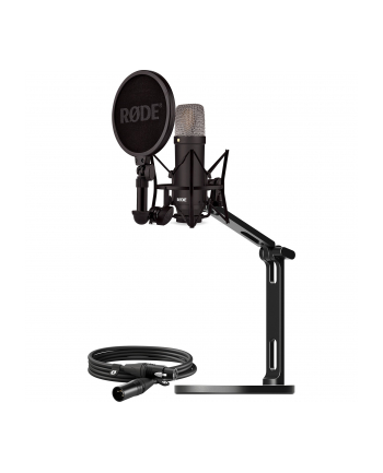 Rode Microphones NT1 Signature +XLR cable+Desktop Studio Arm, microphone (black, bundle)