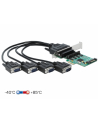 DeLOCK PCIe x1 card to 4 x serial RS-232 with 5V or 12V, interface card (SATA power connector) - nr 2