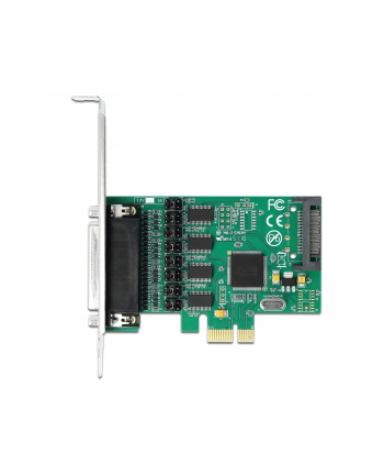 DeLOCK PCIe x1 card to 4 x serial RS-232 with 5V or 12V, interface card (SATA power connector)