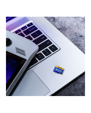 ADATA Premier Extreme microSDXC 512 GB, memory card (blue/yellow, SD Express, UHS-I U3, Class 10, V30)