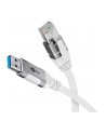Goobay Ethernet cable USB-A 3.2 Gen1 plug > RJ-45 plug (BIAŁY, 1 meter, braided textile sheath) - nr 4