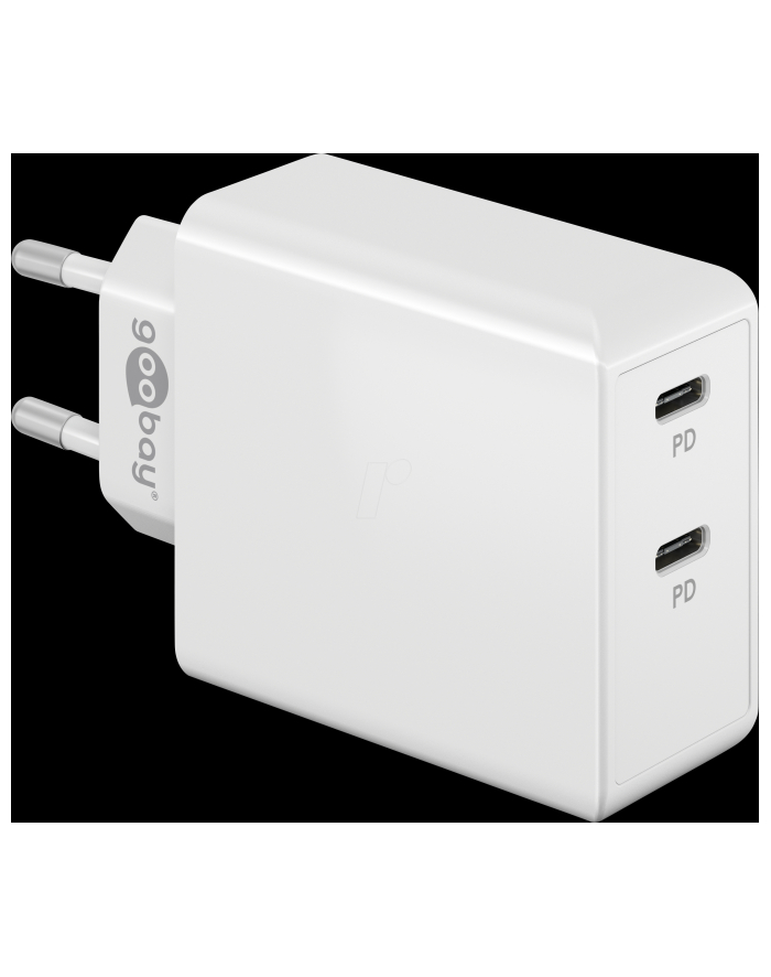 Goobay USB-C Dual Fast Charger 36 Watt (BIAŁY, 2x USB-C, Power Delivery) główny