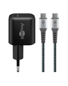 Goobay USB-C charging set, PD, 65 watts, USB-C textile cable (black, 1x USB-C PD, GaN, 1 meter cable) - nr 7
