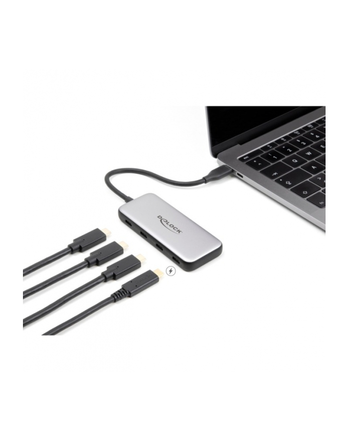 DeLOCK USB 10 Gbps USB Type-C Hub with 4 x USB Type-C, USB hub (grey) główny