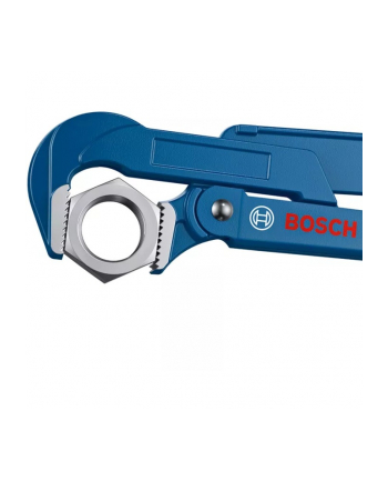 bosch powertools Bosch plumbing corner pipe wrench 90° Professional 420mm, pipe / water pump pliers (blue, gripping jaw position 90°)