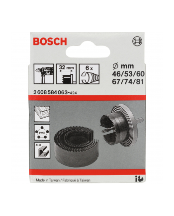 bosch powertools Bosch hole saw set,  46-81mm, for aluminium (6 pieces, working length 32mm) nr 2