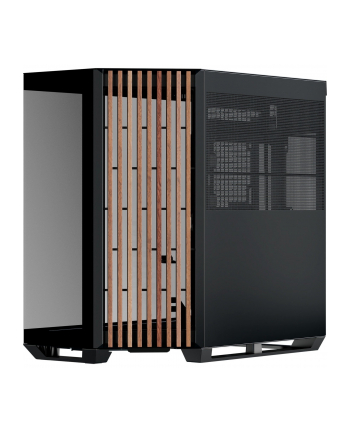 APNX V1-W-BK-v1, Tower case (black/wood, tempered glass x 2)