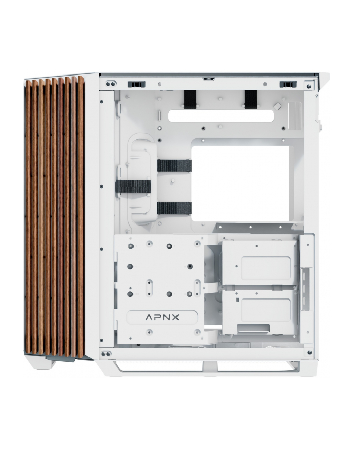 APNX V1-W-WT-v1, Tower case (BIAŁY/wood, tempered glass x 2) główny