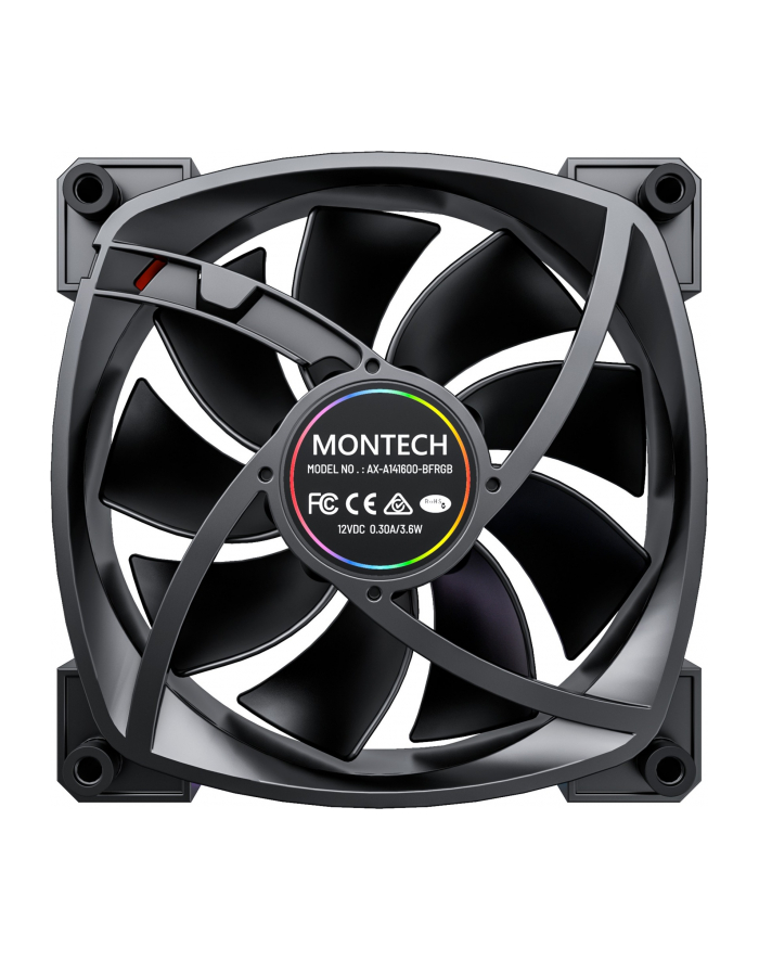 Montech RX140 PWM 140x140x25 (black, 140 mm) główny