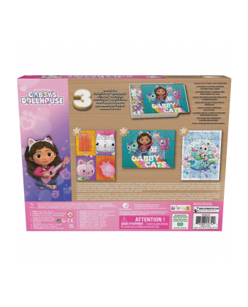 spinmaster Spin Master DreamWorks Gabby's Dollhouse - Wooden Puzzle Collection (3x 24 pieces)