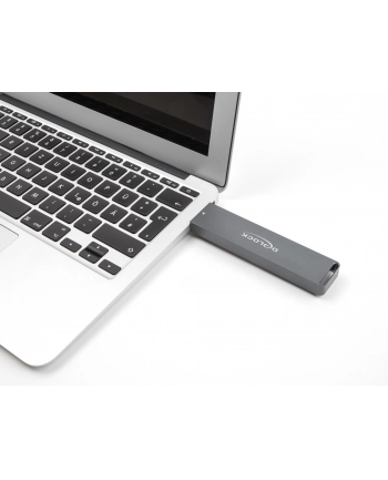 DeLOCK External Enclosure M.2 NVMe PCle SSD, SATA SSD, Drive Enclosure (grey, with USB Type A connector)