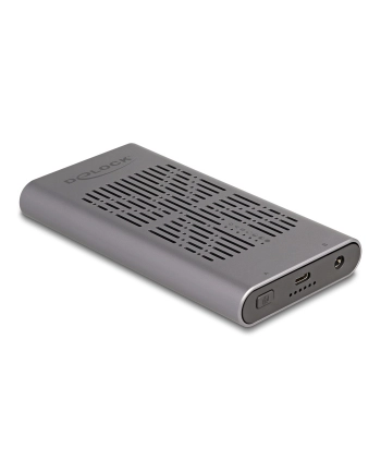 DeLOCK External USB 20 Gbps Enclosure for 2 x M.2 NVMe PCIe SSD, Drive Enclosure (Gray, Bootable, Plug ' Play)