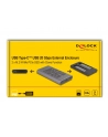 DeLOCK External USB 20 Gbps Enclosure for 2 x M.2 NVMe PCIe SSD, Drive Enclosure (Gray, Bootable, Plug ' Play) - nr 2