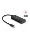 DeLOCK USB-C > 3x DisplayPort Splitter MST 4K 60Hz (black, 15cm) - nr 1