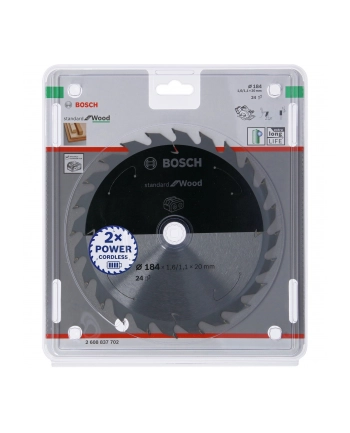 bosch powertools Bosch circular saw blade Standard for Wood,  184mm, 24Z (bore 20mm, for cordless hand-held circular saws) nr 1